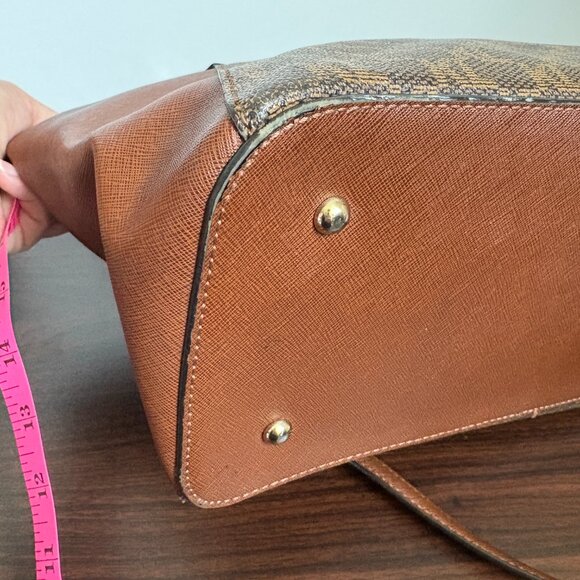 Karl Lagerfeld Paris Brown Monogram Large Paris Suki Tote Purse - Picture 12 of 16